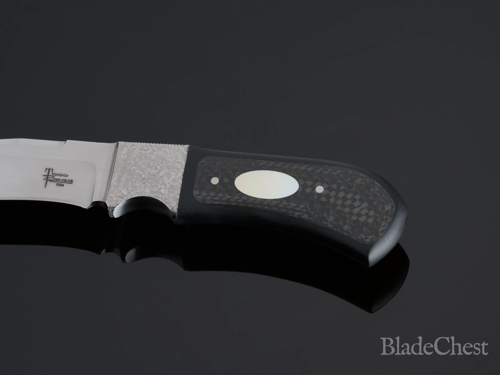 Todd Begg Integral Fixed Blade &mdash; the Todd Begg USA maker's mark