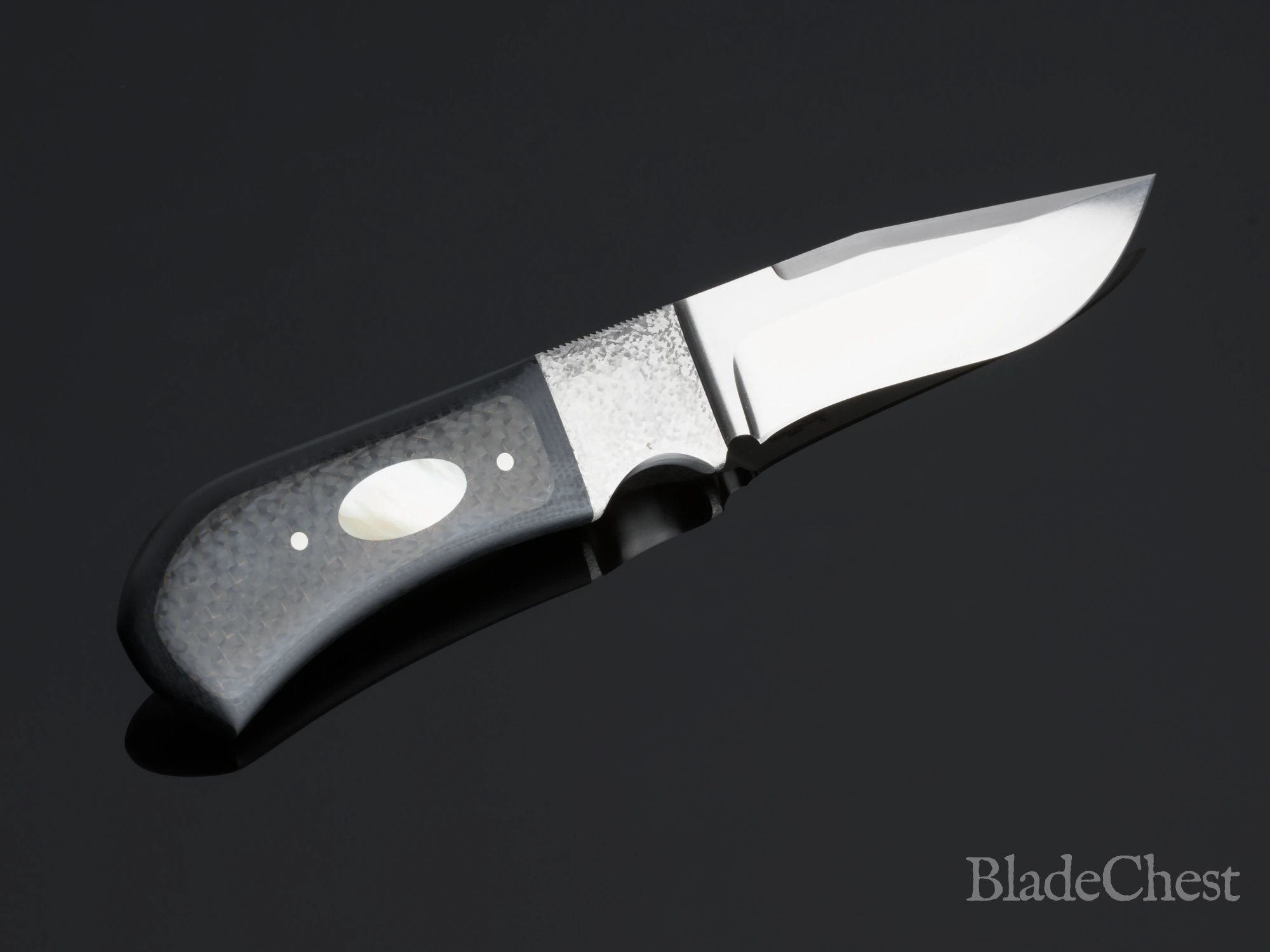 Todd Begg Integral Fixed Blade &mdash; hand-rubbed satin recurve blade