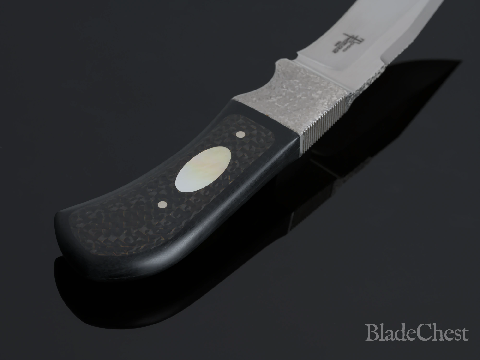 Todd Begg Integral Fixed Blade &mdash; full knife, alternate angle