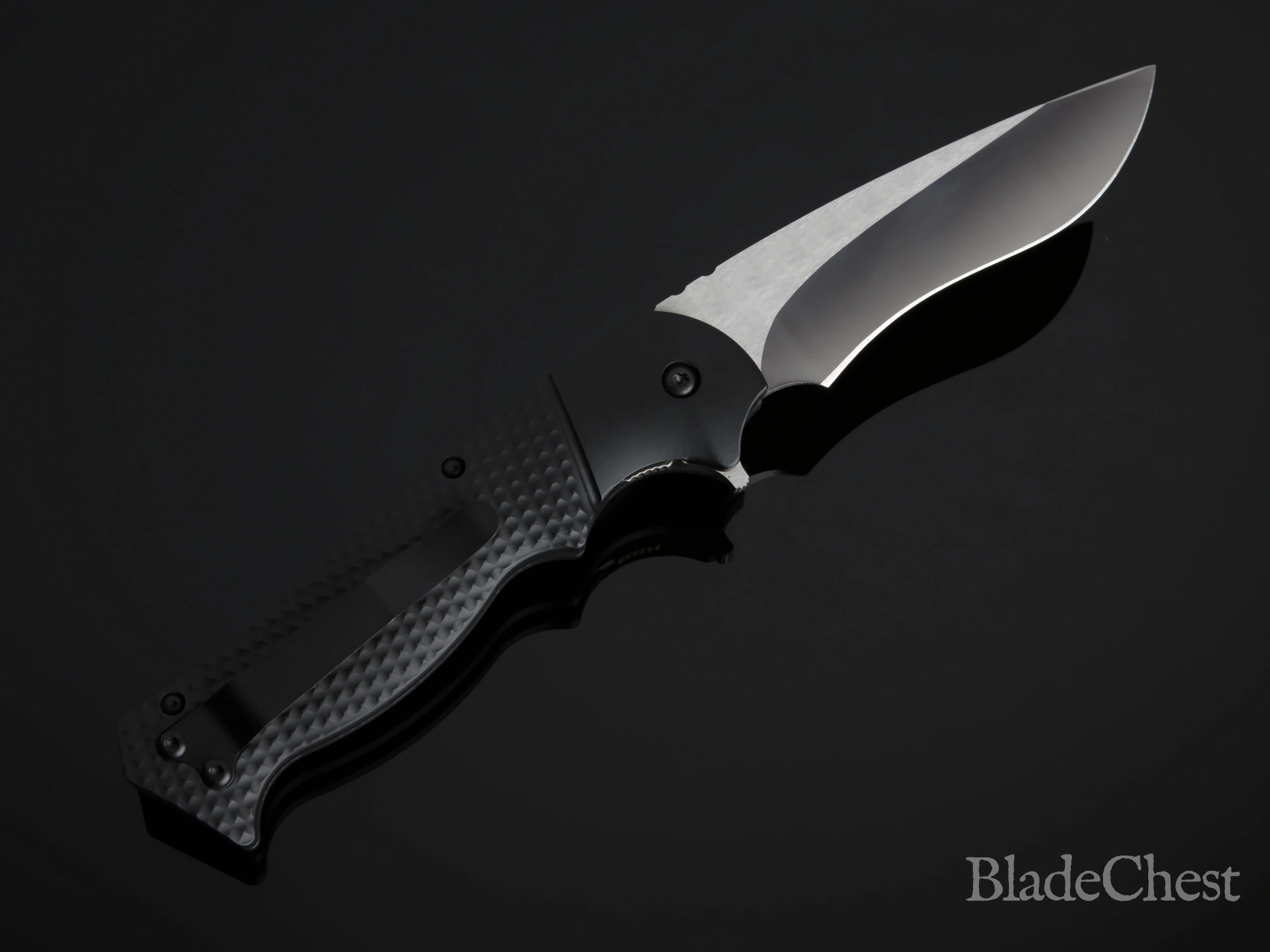 Walter Brend Model 2 prototype flipper &mdash; open, dramatic angle