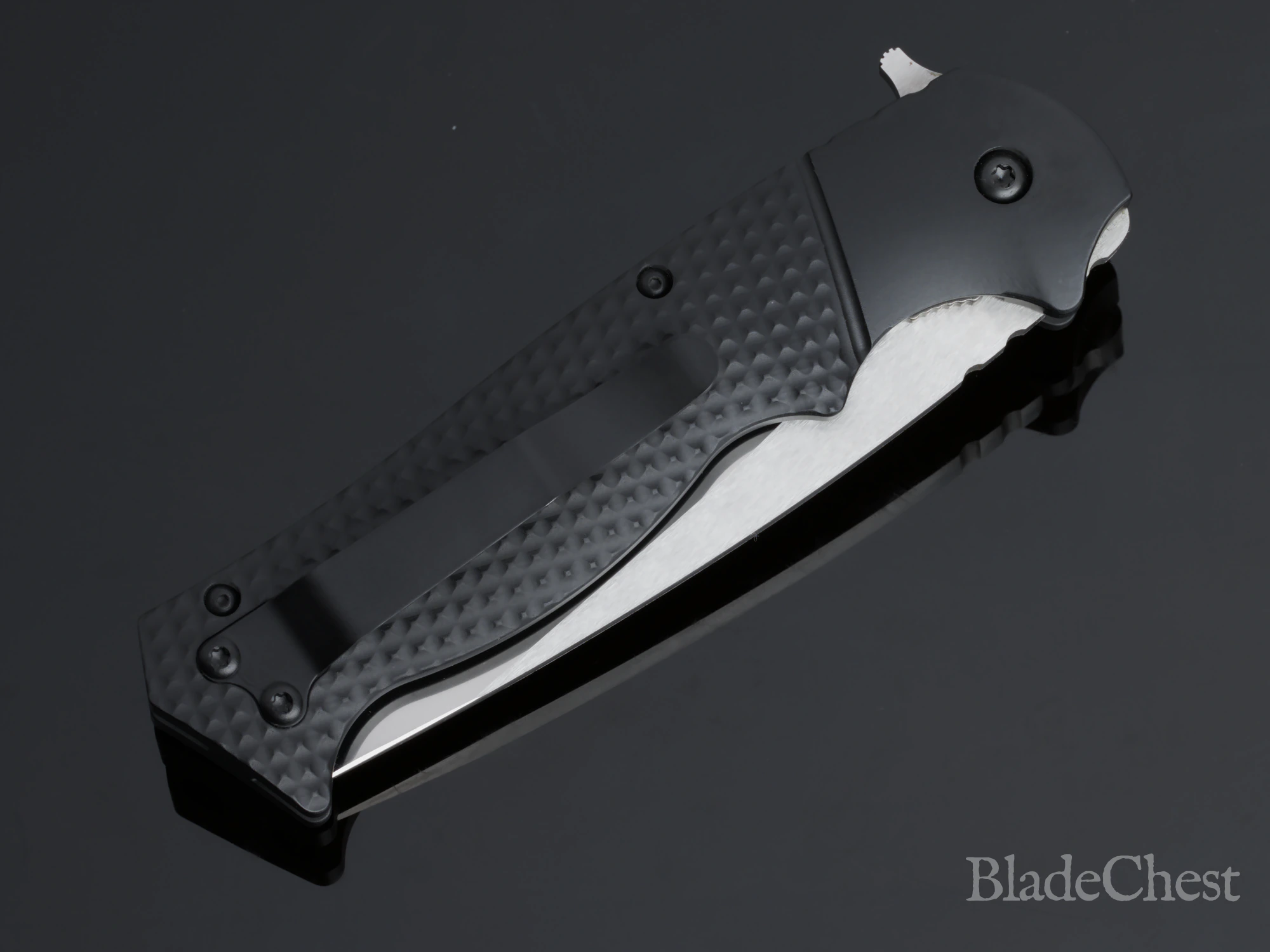 Walter Brend Model 2 prototype flipper &mdash; closed, tip-up pocket clip