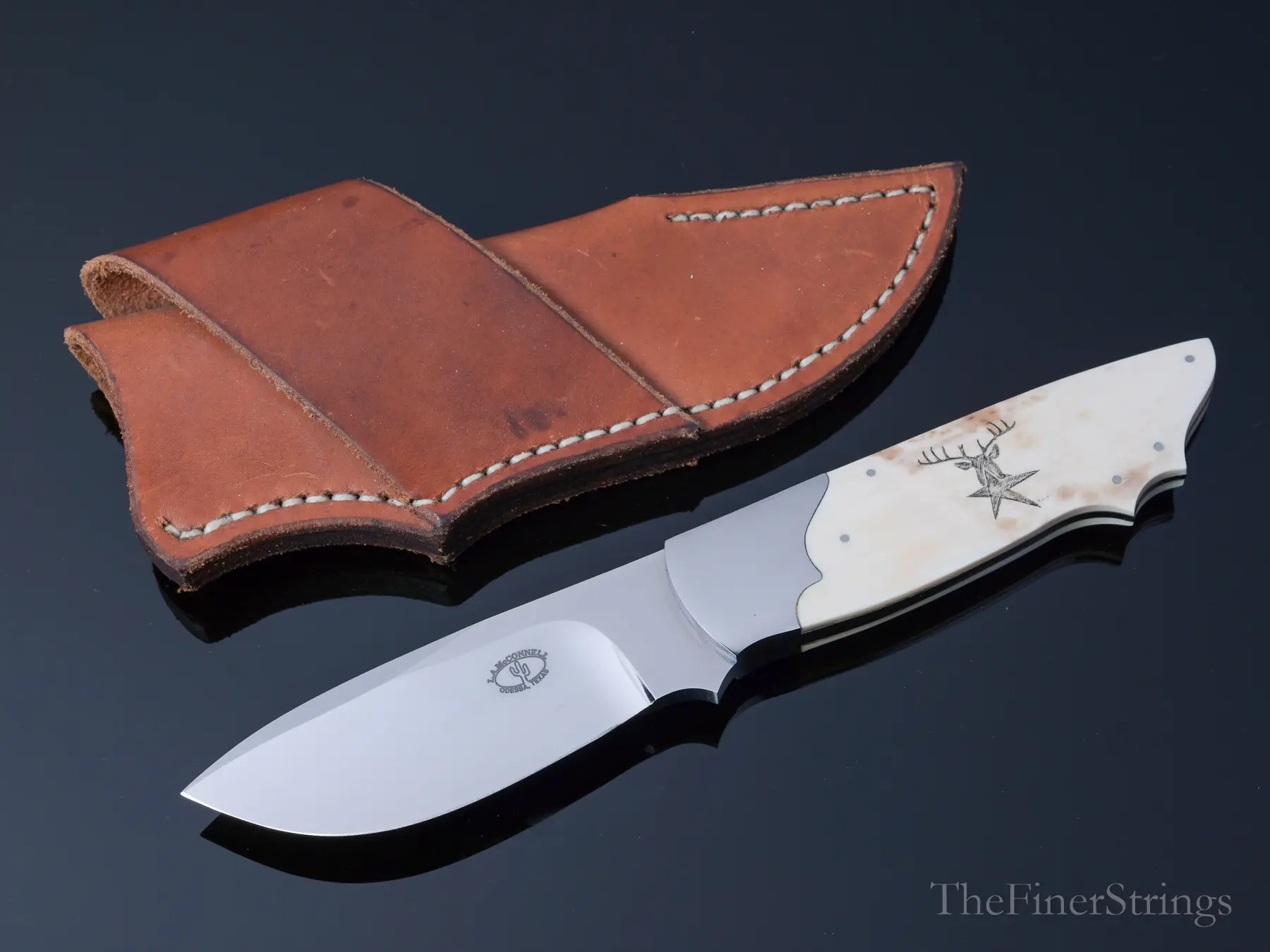 Knife with original leather sheath