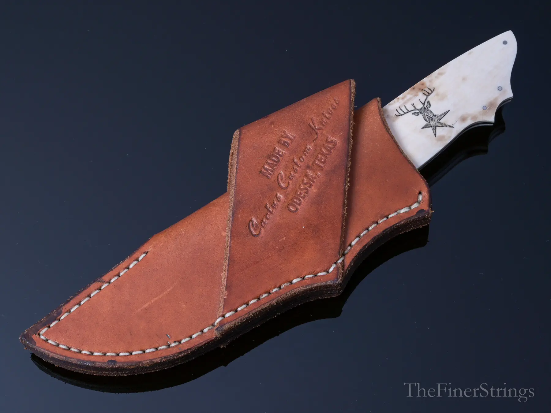 Original leather sheath detail