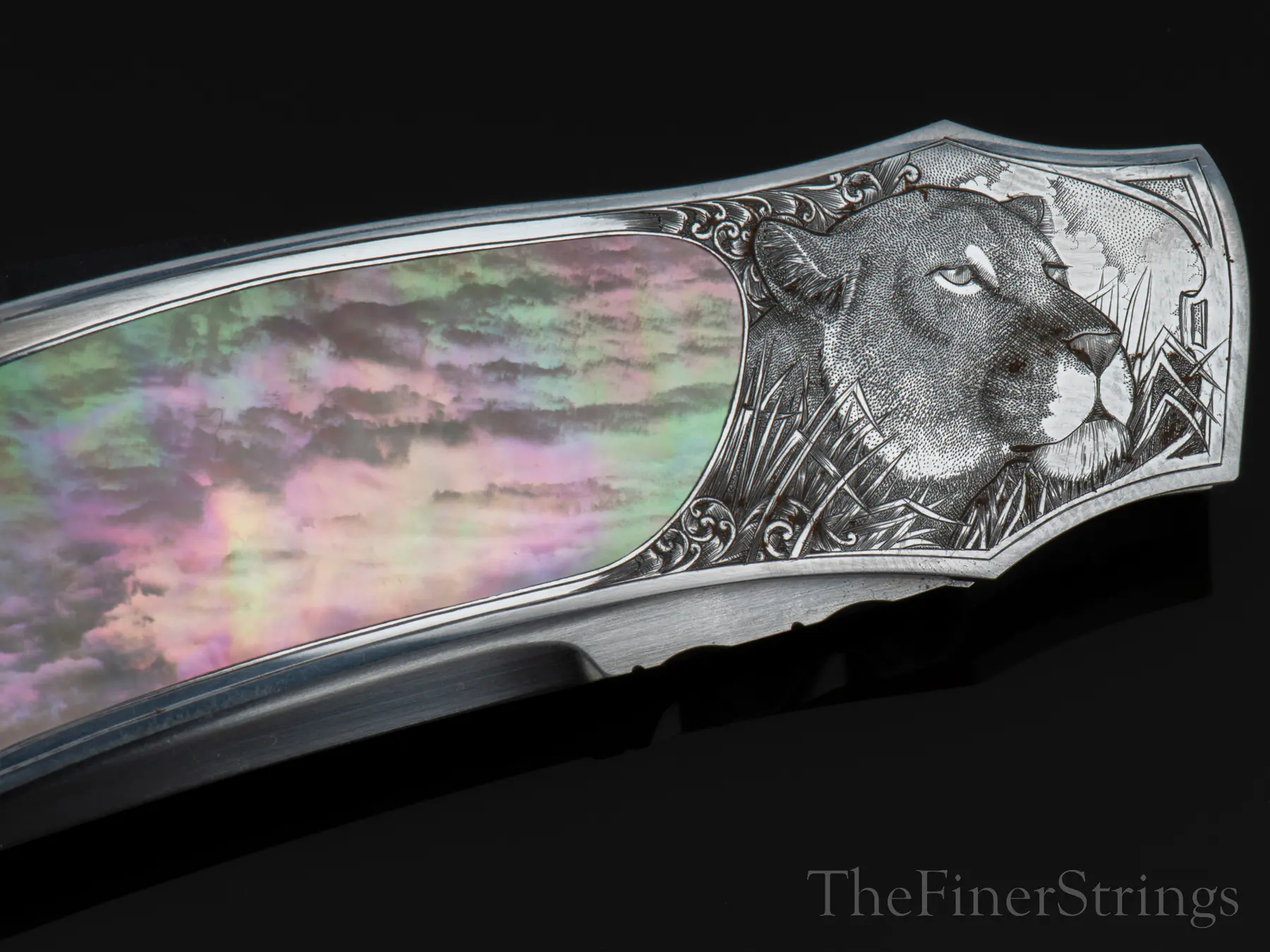 Lioness bolster with full pearl handle