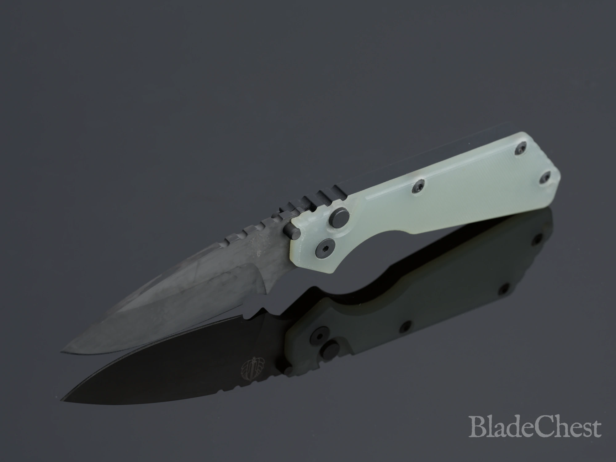 Pro-Tech / Strider SnG Automatic &mdash; open, jade G-10 scales and DLC drop-point