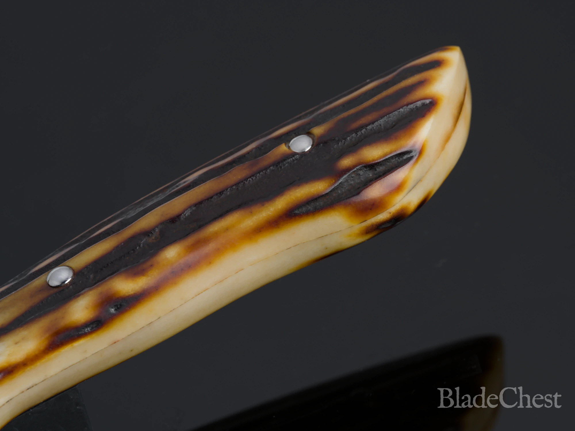 Mike Williams Drop Point Hunter &mdash; stag grip meeting the polished guard